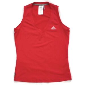 Adidas Women's Clima365 Athletic Sleeveless V-Neck Red Tank Size Medium